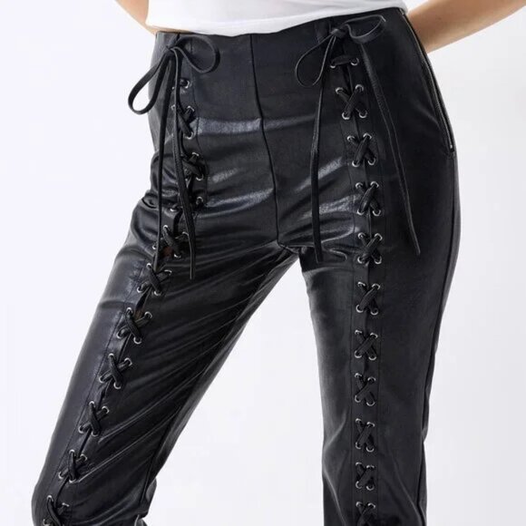 twik Pants - NWT Lace-up faux leather pant